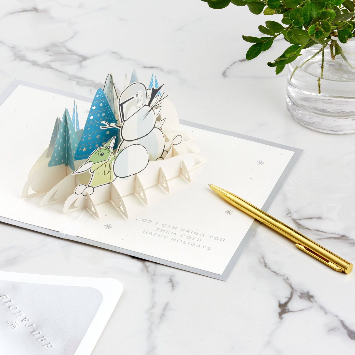 Signature Paper Wonder Christmas Card - 3D Pop Up The Mandalorian™
