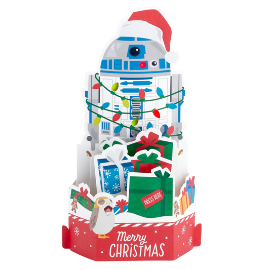 Musical & Light Up Christmas Card 3D Pop Up Star Wars™ R2-D2