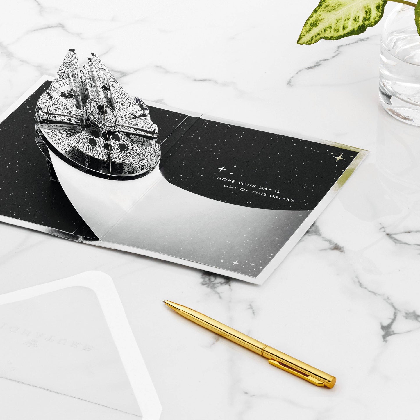 Any Occasion Greeting Card - 3D Pop-Up Star Wars™ Millennium Falcon Design