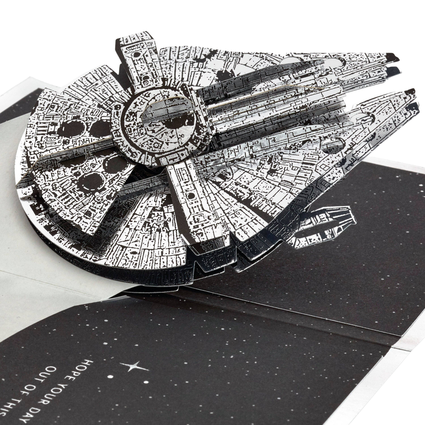 Any Occasion Greeting Card - 3D Pop-Up Star Wars™ Millennium Falcon Design