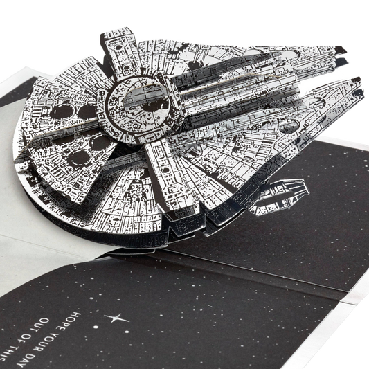 Any Occasion Greeting Card - 3D Pop-Up Star Wars™ Millennium Falcon Design