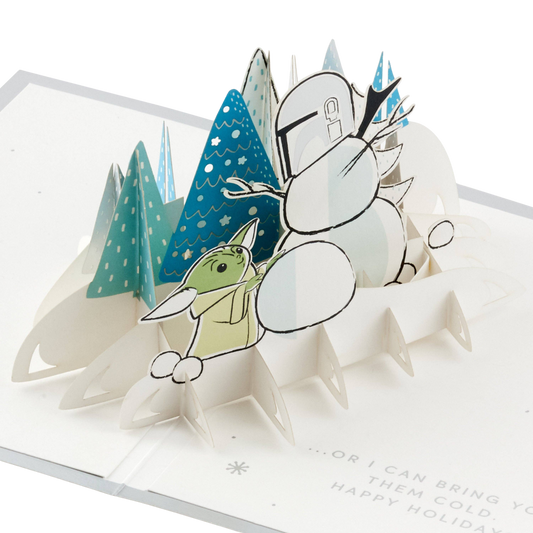 Signature Paper Wonder Christmas Card - 3D Pop Up The Mandalorian™