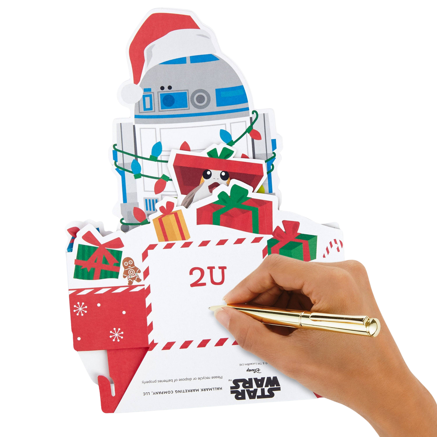 Musical & Light Up Christmas Card 3D Pop Up Star Wars™ R2-D2