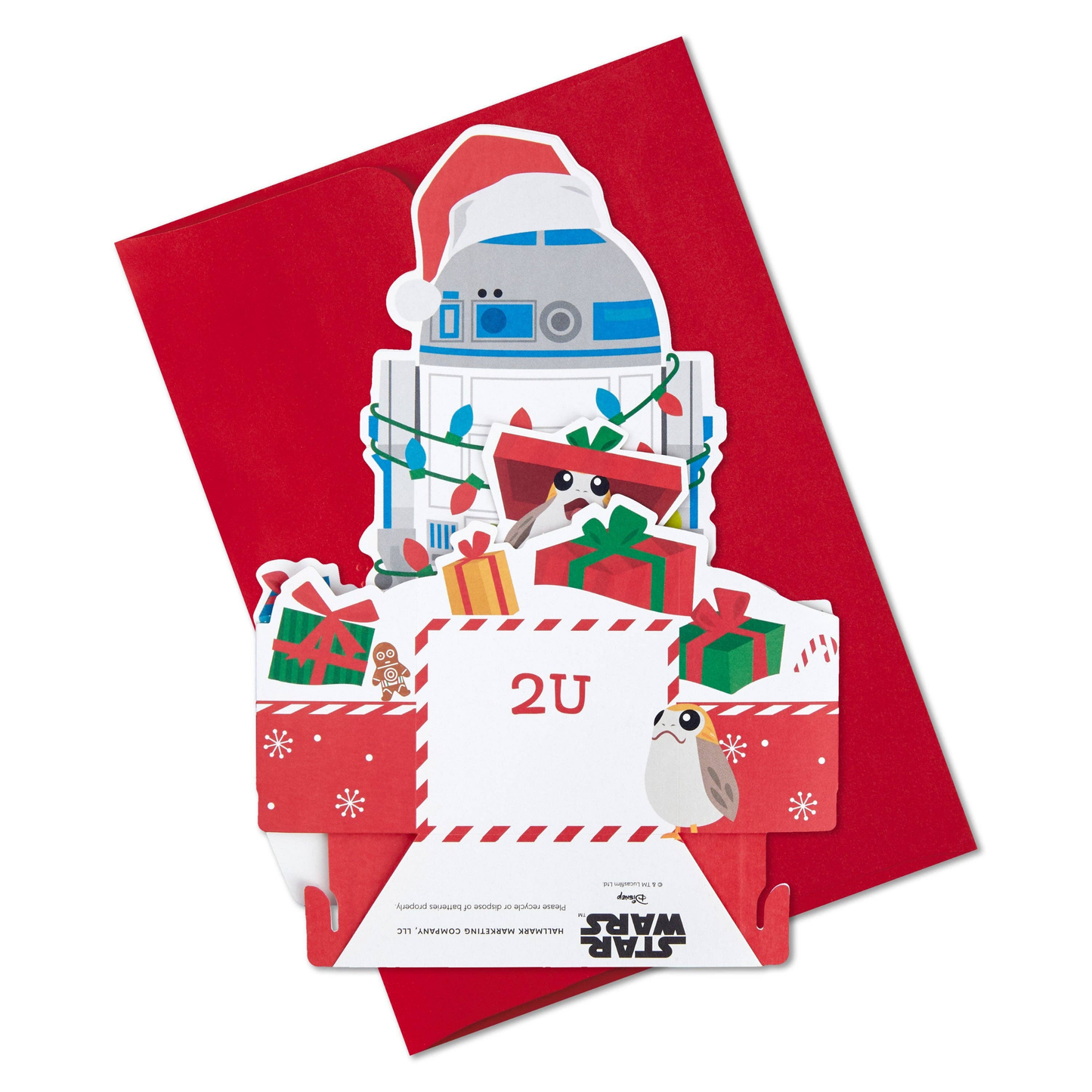 Musical & Light Up Christmas Card 3D Pop Up Star Wars™ R2-D2