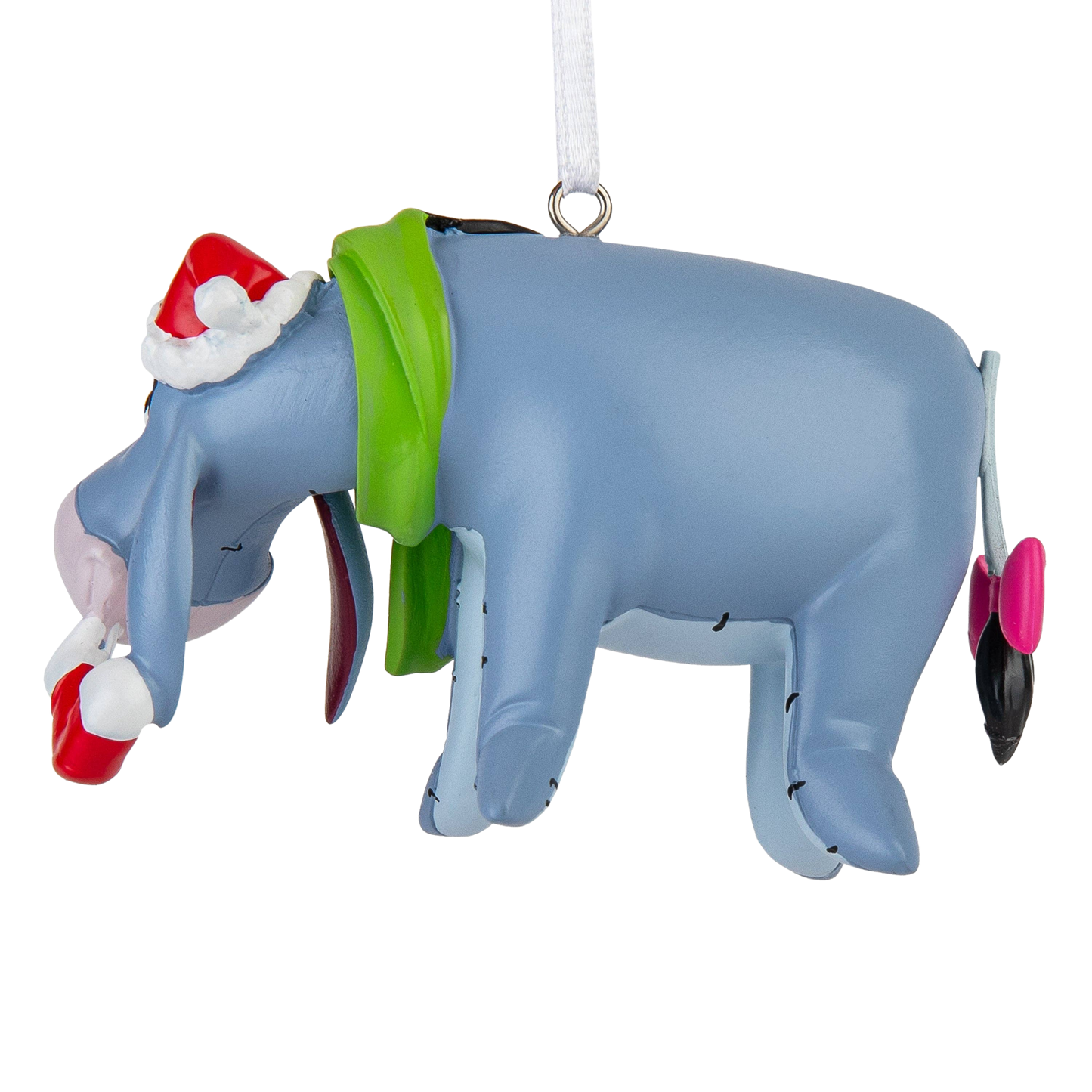 Eeyore donkey Christmas ornament back view