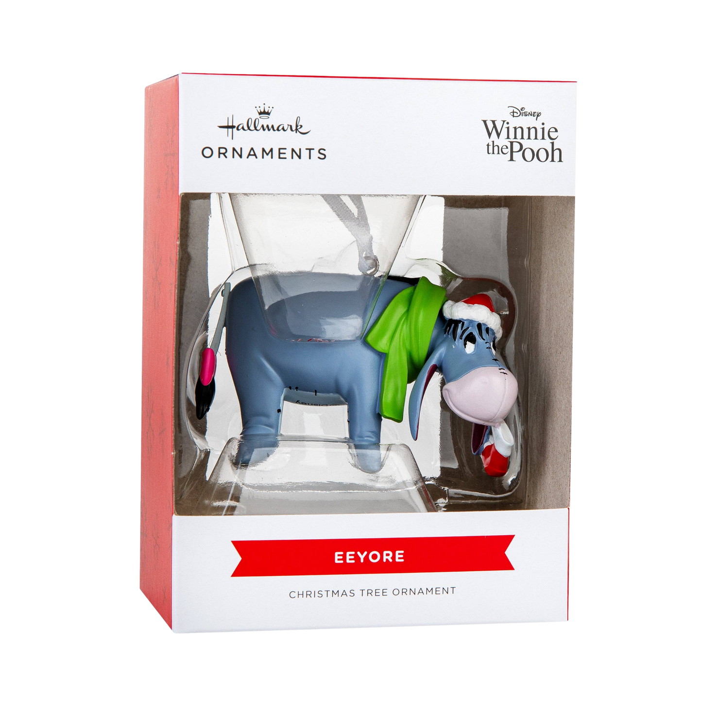 Eeyore donkey Christmas ornament in its Hallmark box packaging