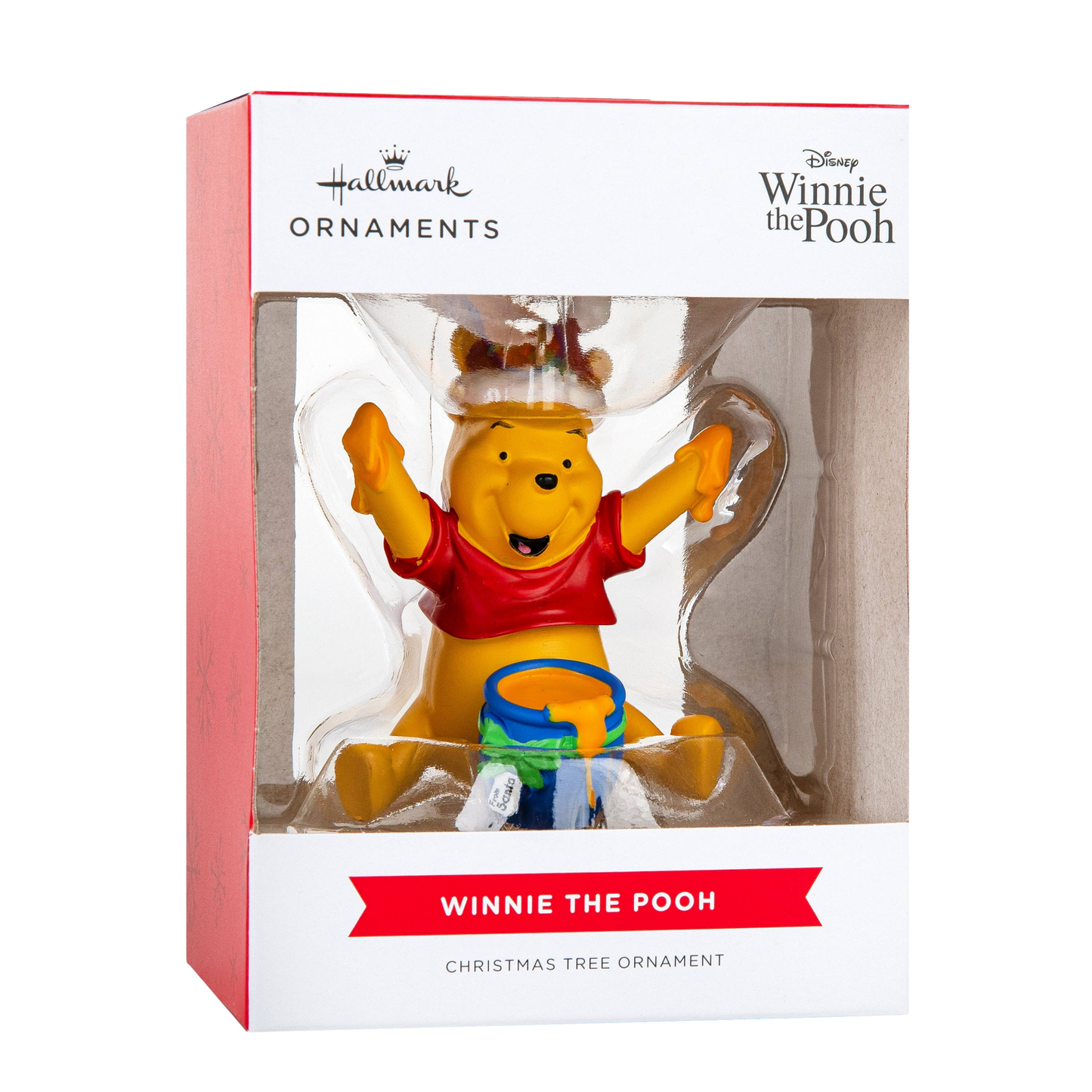 Winnie the Pooh Christmas ornament in its Hallmark box packaging