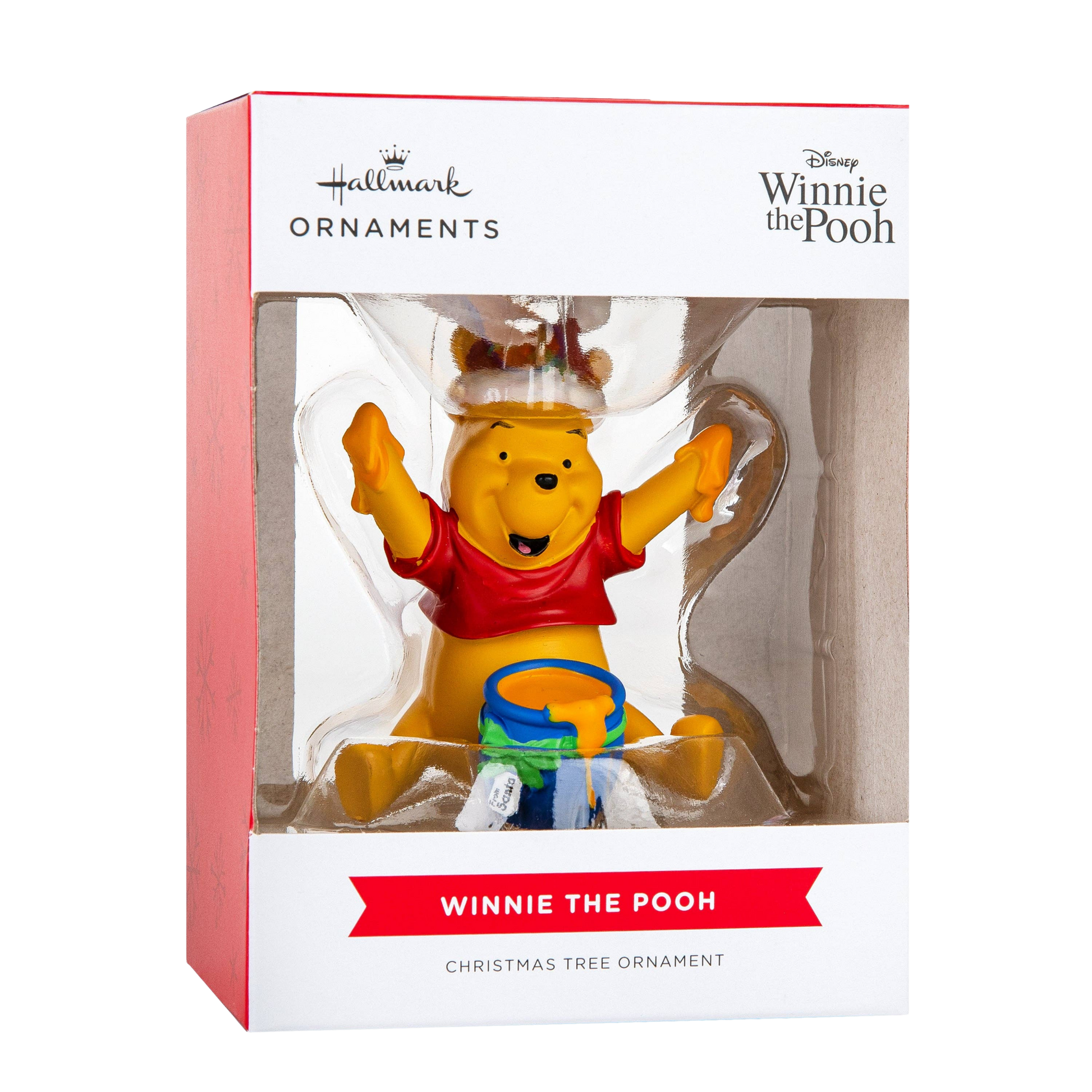 Winnie the Pooh Christmas ornament in its Hallmark box packaging
