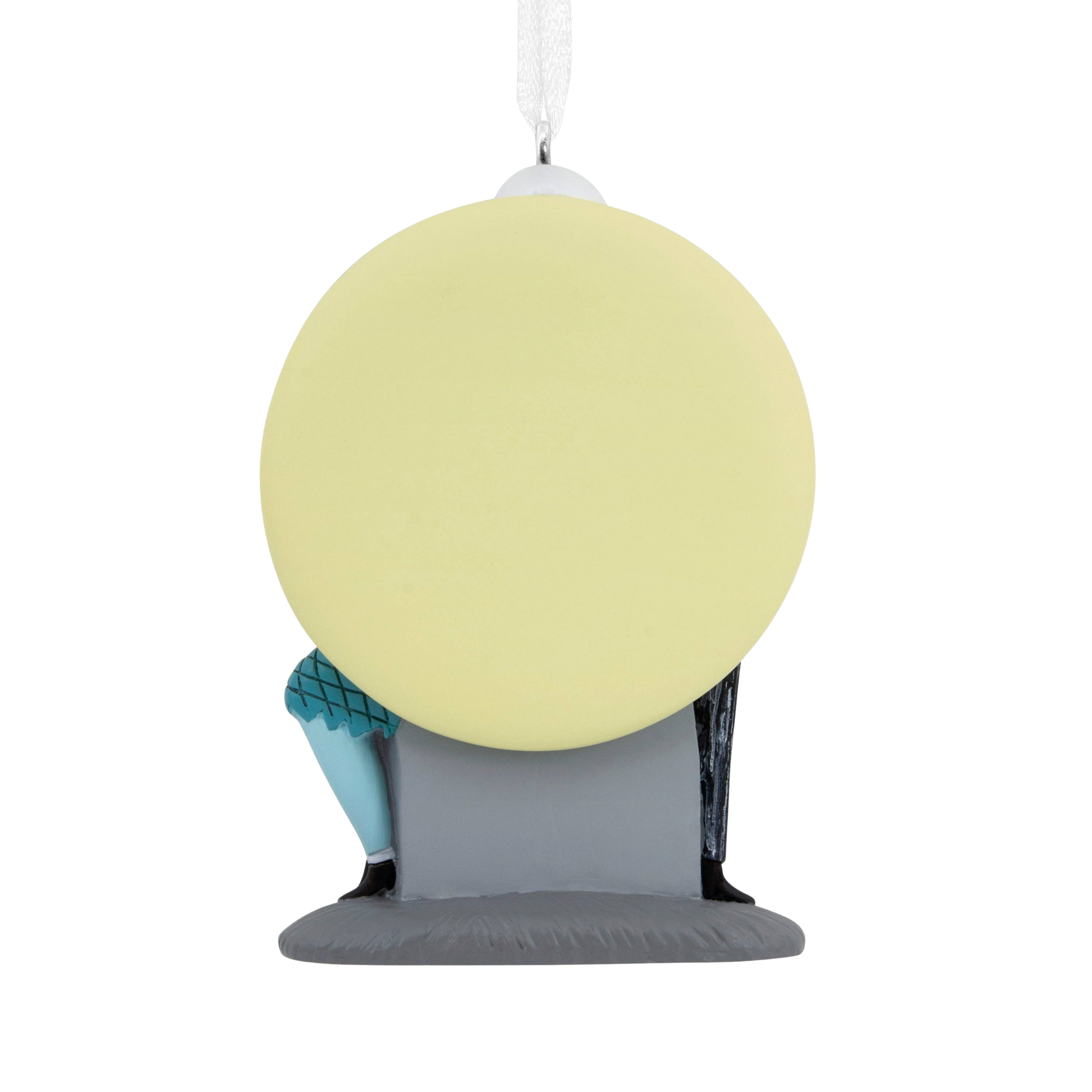 The Nightmare Before Christmas Jack & Sally Christmas hanging ornament back view.