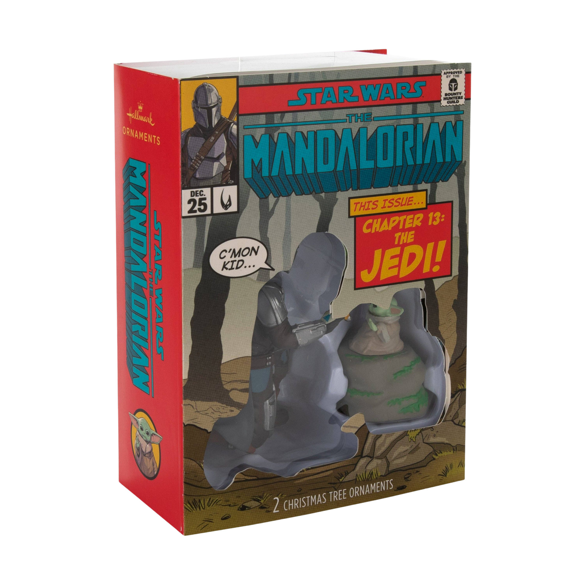 Star Wars Mandalorian and Grogu Hallmark comic-book style box packaging.