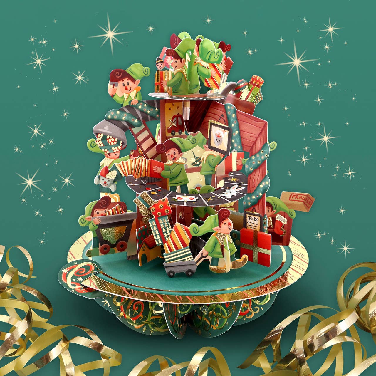 Pirouettes Card - Santa's Workshop